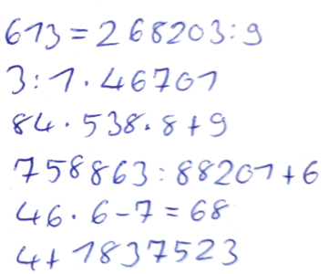 example equations